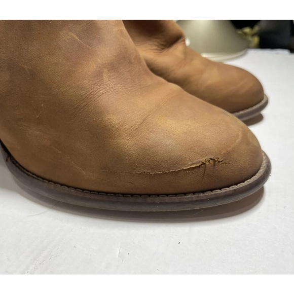 Preloved Madewell leather Lonny Boots Distressed Leather Sz 8 brown A0550 $238 - Picture 5 of 9